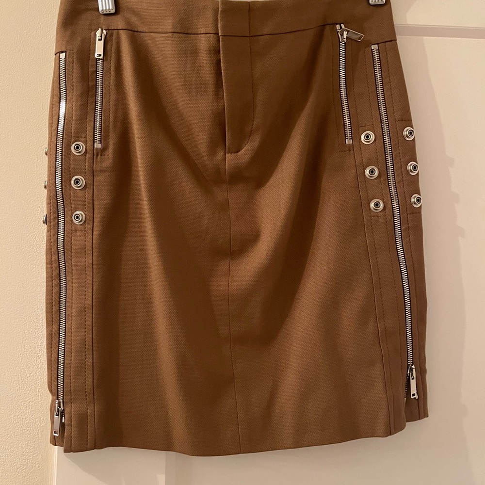 Gucci cotton mini skirt with side zippers